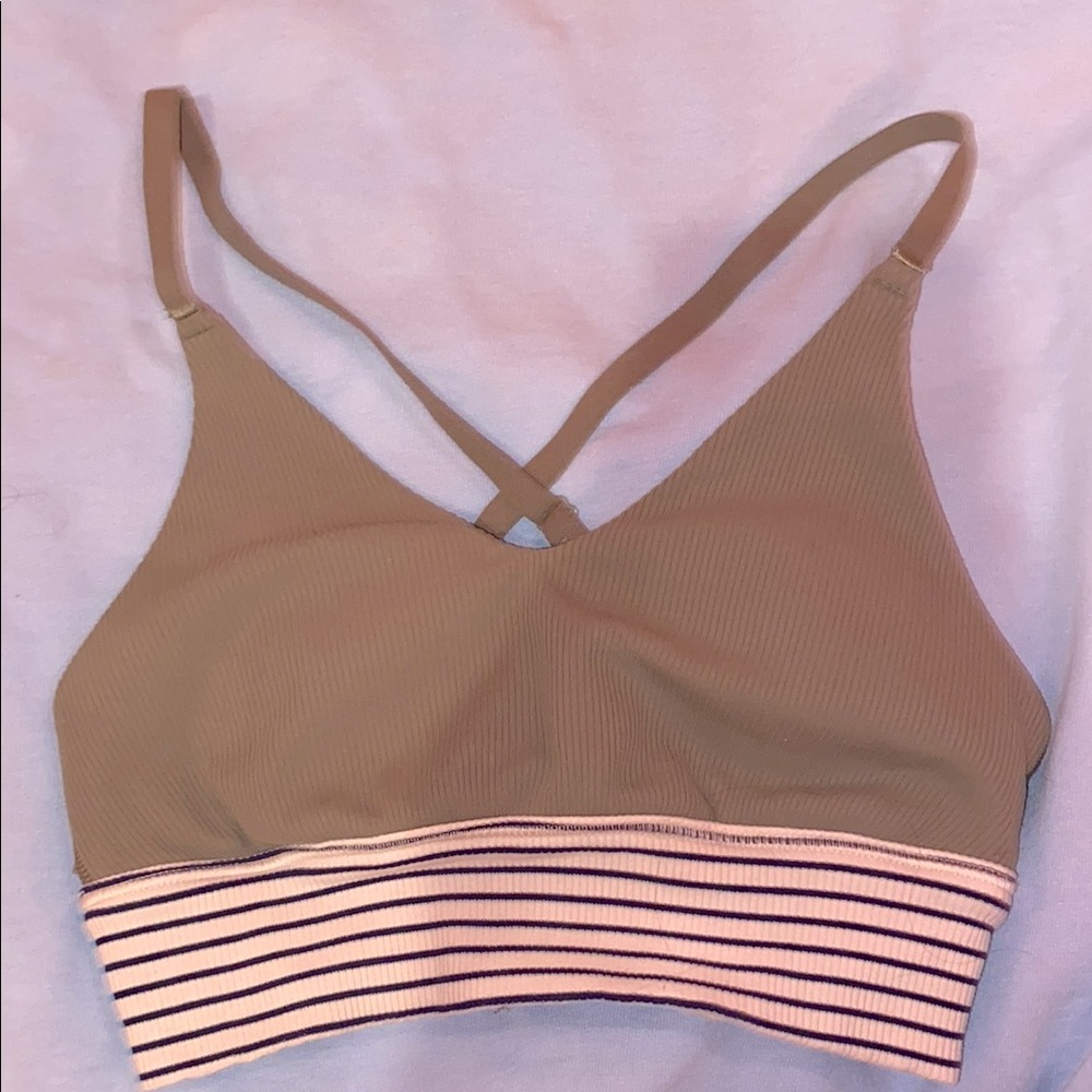Striped Tan Bralette